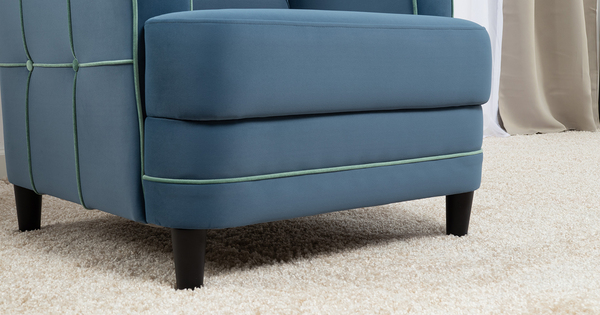 Кресло для отдыха Черри ТК 285 велюр Irida 07 синий, Эвита пистачио ментоловый