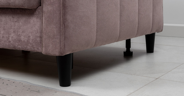 Диван-кровать угловой Арно ТД 567 велюр Лаки 17 пепел розы, Vertical 910 молочно-серый, сборка на любую сторону