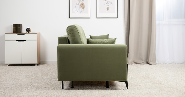 Диван-кровать прямой Барселона ТД 672 велюр Diagonal 694 оливковый