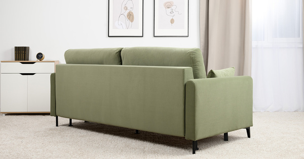 Диван-кровать прямой Барселона ТД 672 велюр Diagonal 694 оливковый