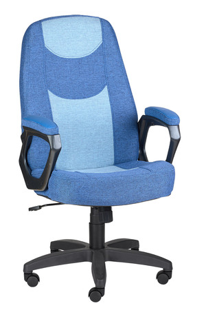 Кресло на колесах Амиго 511 ультра Хоум ткань рогожка синий 67/65, крестовина пластик, подлокотники с мягкими накладками, механизм качания