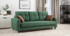 Диван-кровать прямой Черри ТД 288 велюр Irida 09 зеленый, Эвита шоколад бежево-коричневый
