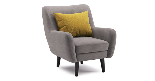 Кресло для отдыха Дакота ТК 583 велюр Vendetta 10 серо-коричневый, Riga 1598 z1 col 34 горчичный