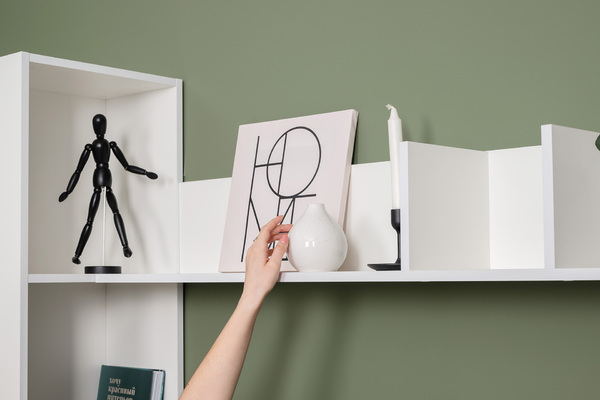 Гостиная Эйр композиция 2 белый PE шагрень, собирается на любую сторону