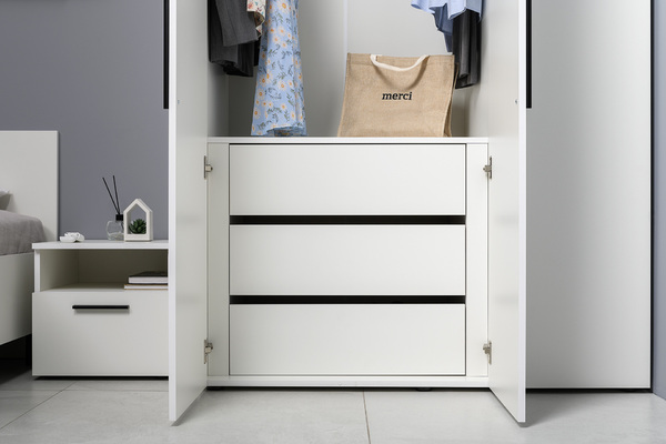 Шкаф комбинированный Эйр 13.182 белый PE шагрень