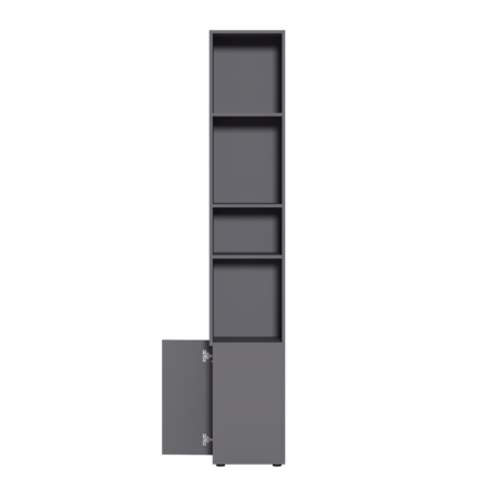 Шкаф торцевой Эйр 16.323 серый графит 0162 РЕ, собирается на любую сторону
