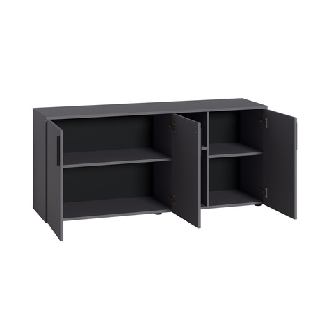 Тумба под ТВ Эйр 16.55 серый графит 0162 РЕ, собирается на любую сторону