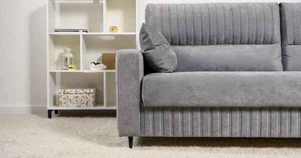 Диван-кровать прямой Изабель ТД 735 велюр Романс грей cерый