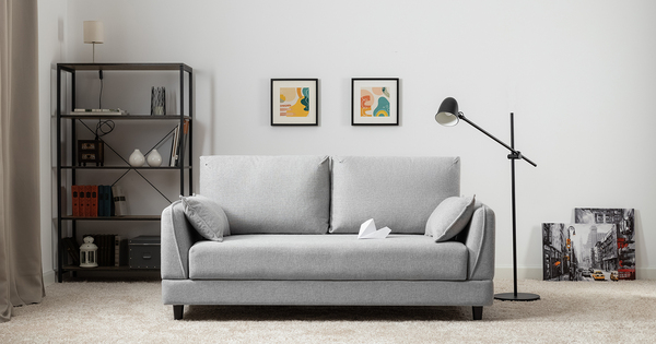 Диван-кровать прямой Макс ТД 285 жаккард Анри 31 светло-серый