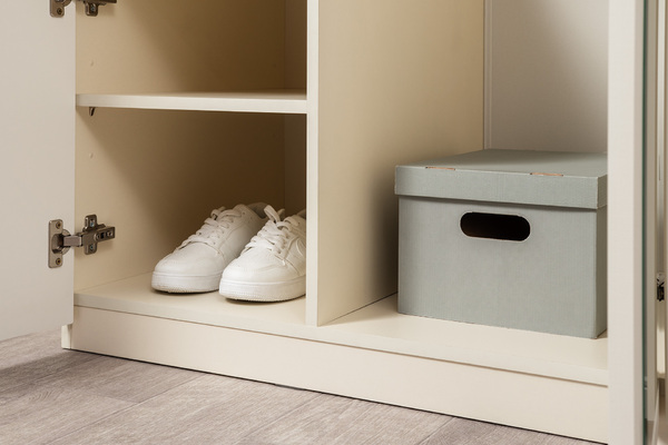 Шкаф для одежды Марион 16.340.03 слоновая кость С341 PE, слоновая кость 6898 ПВХ (собирается на любую сторону)