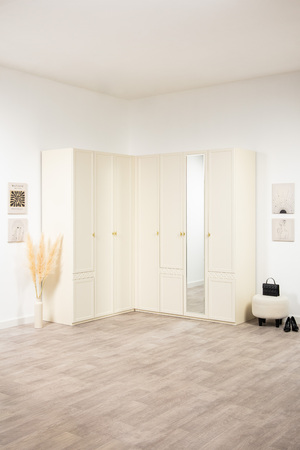 Шкаф двустворчатый Марион 16.340.02 слоновая кость С341 PE, слоновая кость 6898 ПВХ