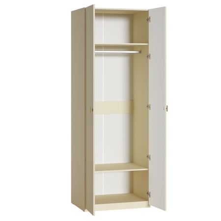 Шкаф двустворчатый Марион 16.340.02 слоновая кость С341 PE, слоновая кость 6898 ПВХ