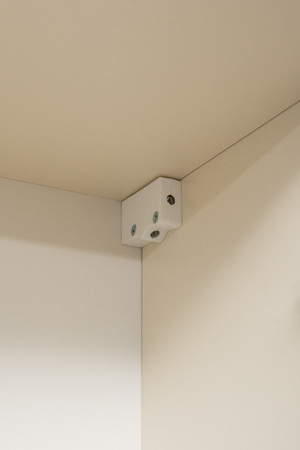 Гостиная Марион композиция 3 слоновая кость С341 PE, слоновая кость 6898 ПВХ, белый PE шагрень (собирается на любую сторону)