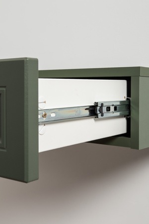 Стол-консоль Марион 12.318 дымчатый зеленый K521, олива шагрень AG 1050 ПВХ