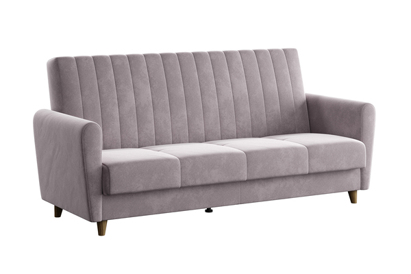 Диван-кровать прямой Монако велюр Кашемир 890 принт слоновая кость антикоготь с пружинным блоком (высота опор - 120мм)