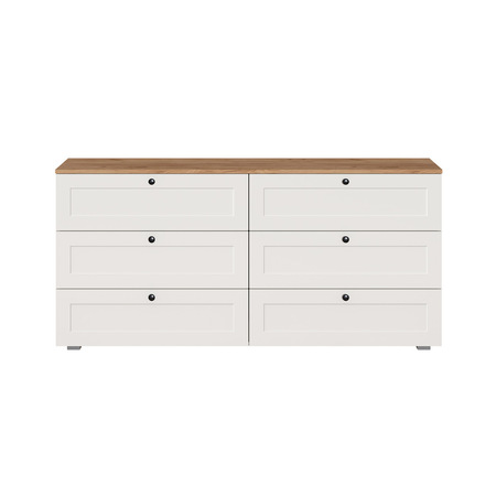 Комод Остин 16.240 белый PE шагрень, дуб вотан, белый РЕ шагрень ПВХ