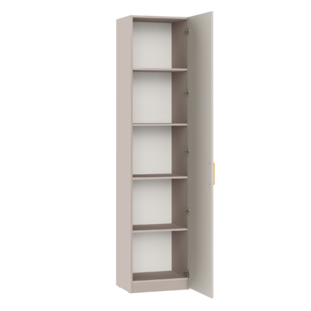 Гостиная Ричфорд композиция 2 с карнизами, кашемир 5981 BS, моно керамика D166-2 ПВХ, белый PE шагрень (собирается на любую сторону)