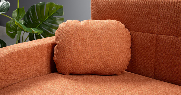 Диван-кровать прямой Тео (120) ТД 907 велюр Danco 412 светло-терракотовый